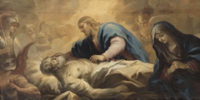 The Death of St. Joseph by Luca Giordano, c. 1696 [Kunsthistorisches Museum, Vienna]